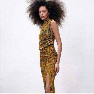 ZARA pleated and textured top